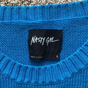 Nasty Gal Sweaters - Nasty Gal Say What Blue Sweater Nasty Gal Sweaters - Nasty Gal Say What Blue Sweater